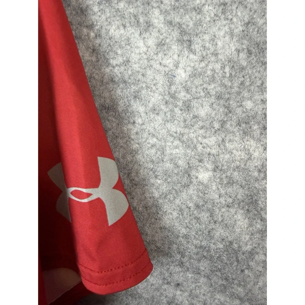 Under Armour Shirt Mens Large Red Marvel Spider-Man Gym Compression Shortsleeve